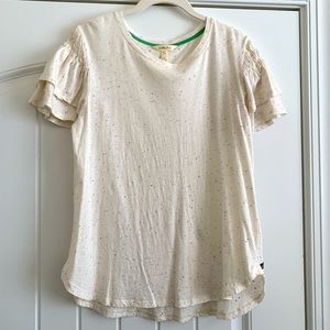 Matilda Jane flutter sleeve top. Large. Cotton